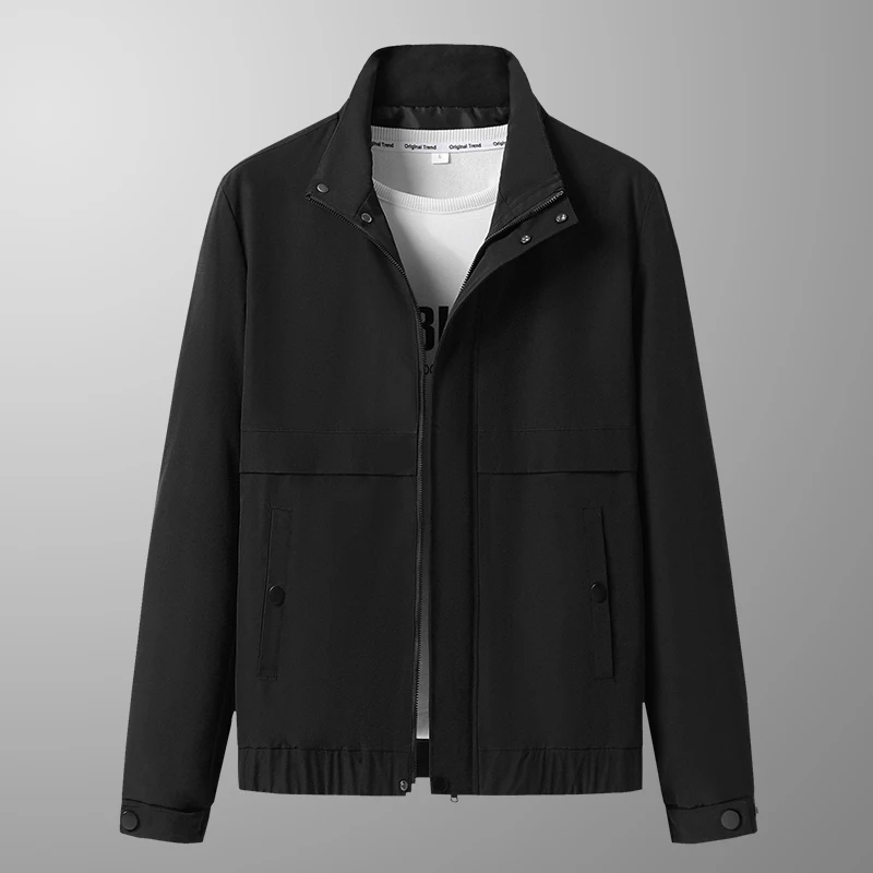 2024 New Autumn Jacket Men's high quality Classic Thin Solid Color Pocket Coat Business Casual Windbreaker Men's Brand Clothing