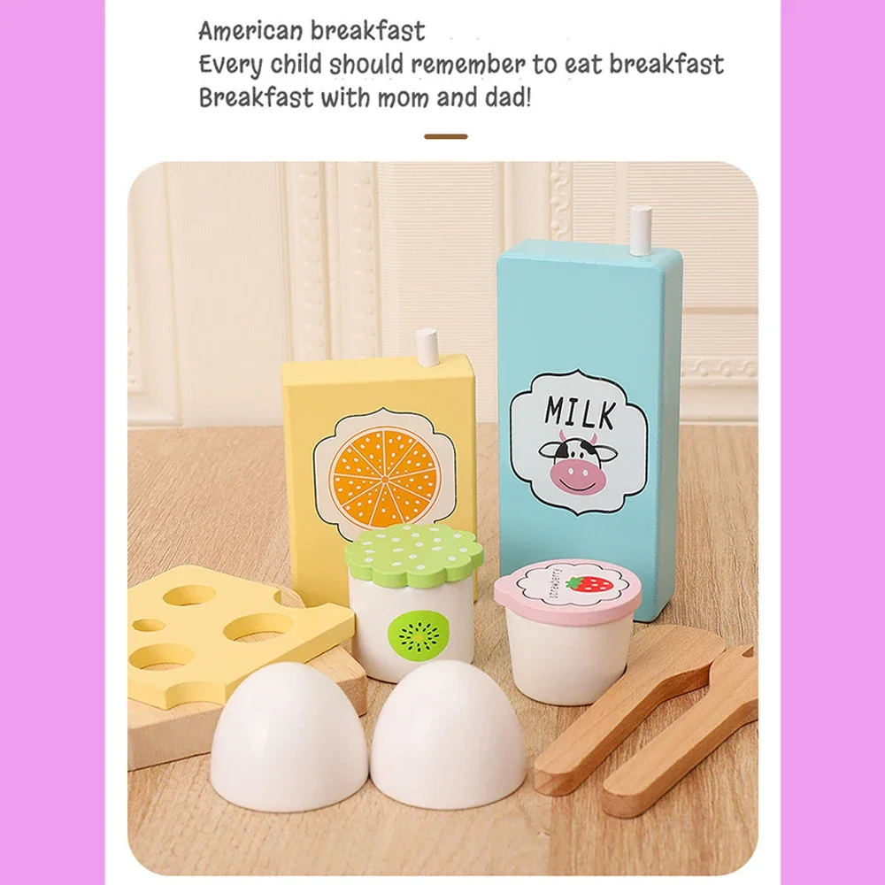 Kitchen Toy High quality pretend play kids simulation wooden food salad set creative wooden fruit toy Early education play house