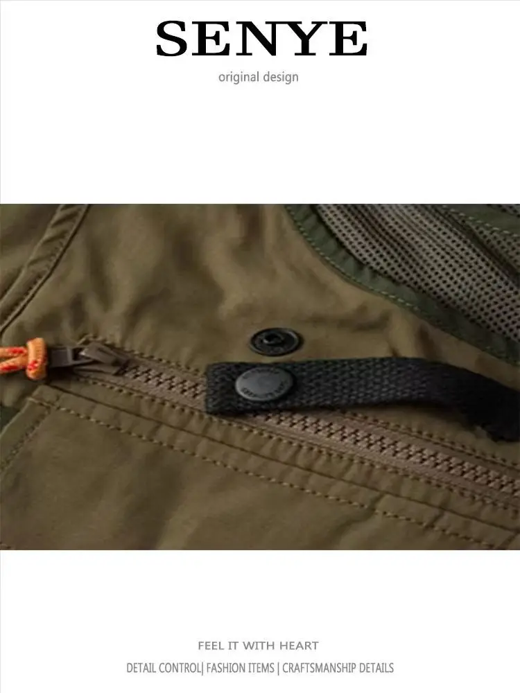 봄과 여름 산 작업복 조끼, 미국 복고풍 재킷, 야외 멀티 포켓 전술 낚시 조끼