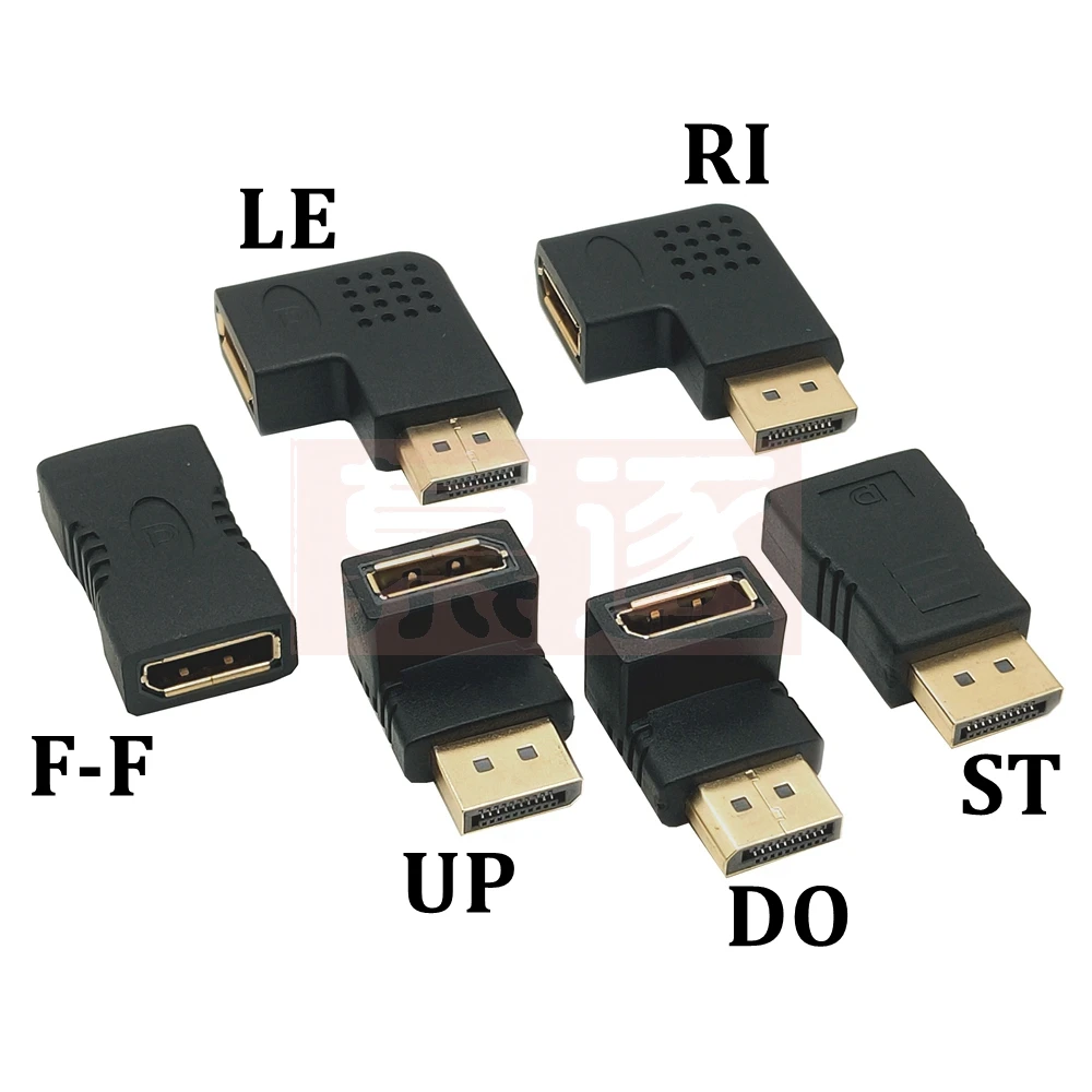 UP down Displayport adapter right angle DP adapter 8k/60Hz 4K/144Hz pass durch 90 grad Winkel Displayport 1,4 konverter