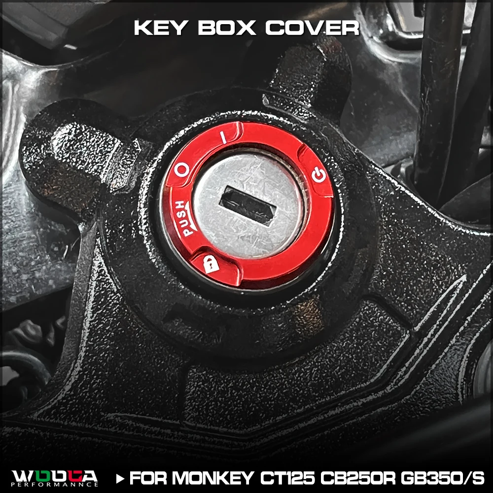 

CNC Ignition Switch Ring For Honda Hunter CT125 Trail125 Monkey125 CB125R CB250R GB350/S Aluminum Key Box Cover Hole Ring Cap