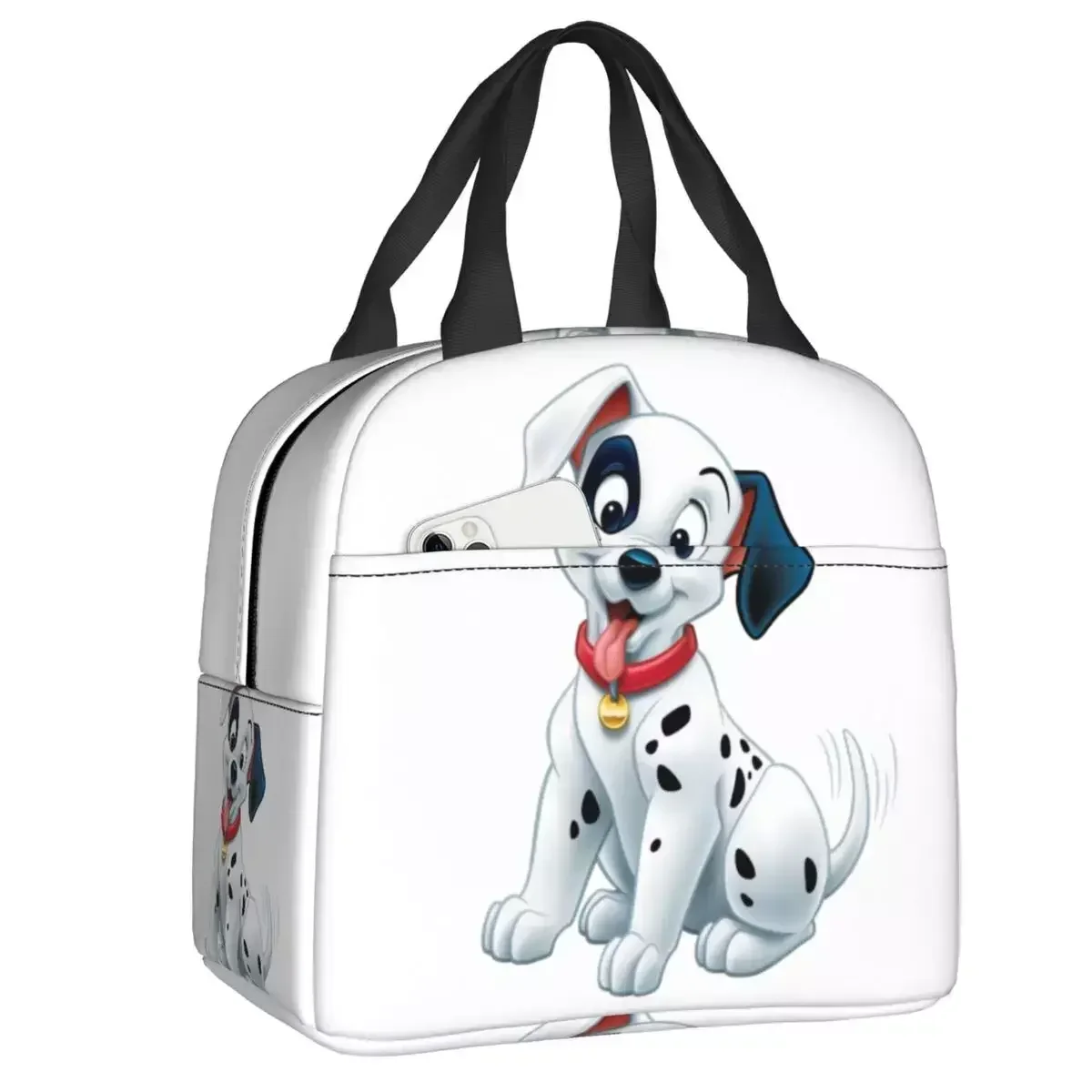 

2024 New Cute Dalmatian Dog Insulated Lunch Bag For Women Leakproof Pet Lover Thermal Cooler Bento Box Office Picnic Travel