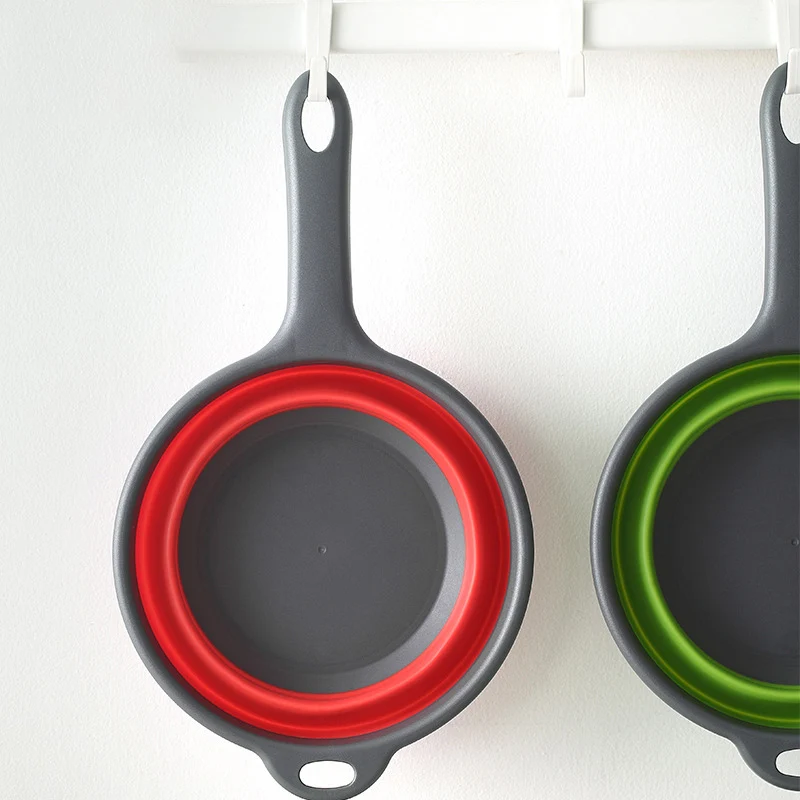 Foldable Silicone Water Scoops Collapsible Long Handle Water Spoon Kitchen Tools 1400ml