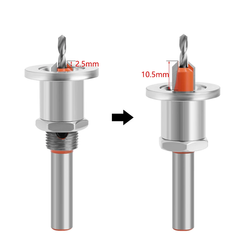 

Router Bit Anti Kickback 8mm Shank For Hand Making Milling Cutter Screw Extractor Countersink Steel Woodworking Machinery Tools