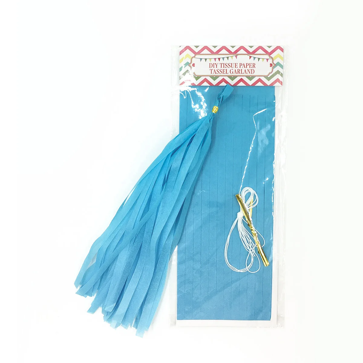 Rose Gold Iridescent DIY Tissue Paper Tassel Garland Set - Party Decoration Supplies