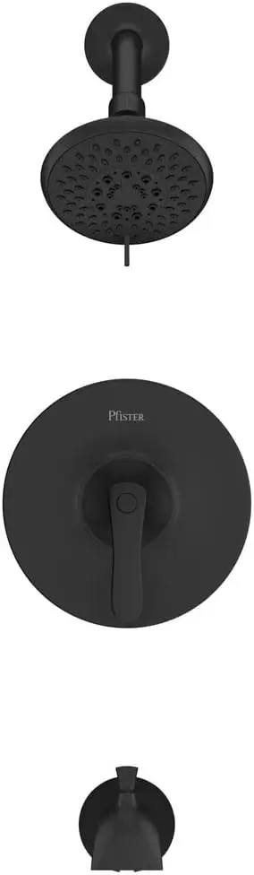 Weller Tub and Shower Trim Kit (Valve Sold Separately), Single Handle, Matte Black Finish, LG898WRB 6