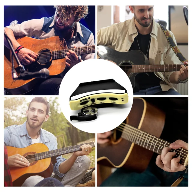 Pickup Per Chitarra Acustica Piezo - 2 Pezzi, Da Ponte, Colore Rosso E Nero - Foto 6