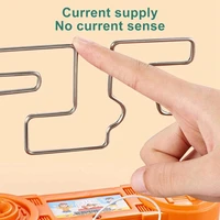 2X Bump Maze Toy Electric Dont Buzz The Wire Game Classic Tabletop Puzzle Game Retro Toys For Family Gathering, Orange 2