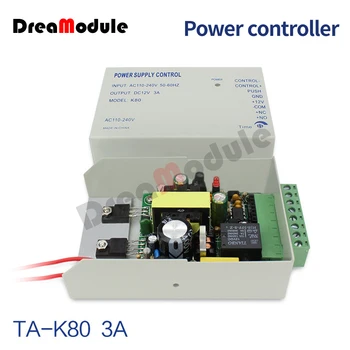 도어 액세스 제어 전원 공급 장치 변압기, 전기 잠금 인터콤 카메라용, 110-220V AC에서 12V DC 전원 공급 장치 제어 TA-K80