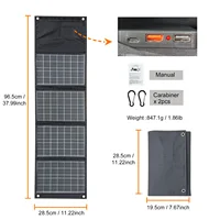 Chargeur solaire Leaorld 120W, chargeur solaire portable léger USB QC3.0 PD3.0 pour téléphone, camping, randonnée, voyage en plein air 6