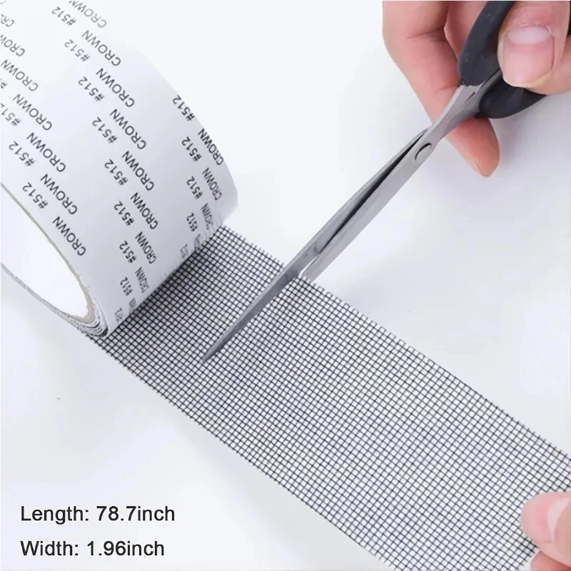 5mm/2m Self-adhesive Window Screen Repair Subsidy Anti-bug Fly Mesh Perforation Tape Is Durable window screen repair tape window screen repair sticker window screen mesh window screen accessories