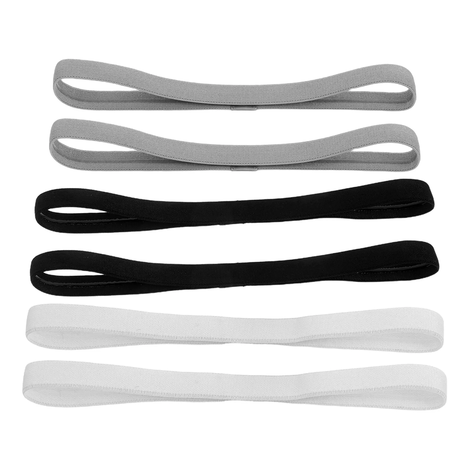6Pcs 얇은 땀 흡수 헤드 밴드 탄성 스포츠 스키니 헤드 밴드 남성 여성을위한 비 슬립 소프트 땀 흡수 밴드 운동 러닝 요가 농구