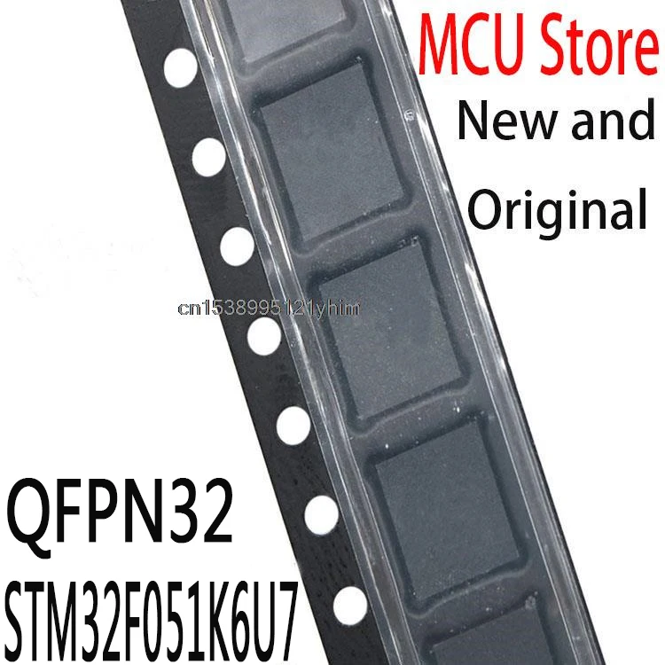 

10PCS New and Original QFPN32 STM32F051 051K6U7 MCU SMD IC Pcb Board STM32F051K6U7