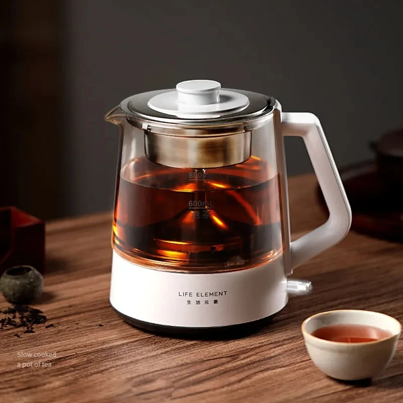 휴대용 건강 보존 전기 주전자, 가정 사무실용 차 주전자, 유리 차 브루어, 빠른 끓임, 800ml 
