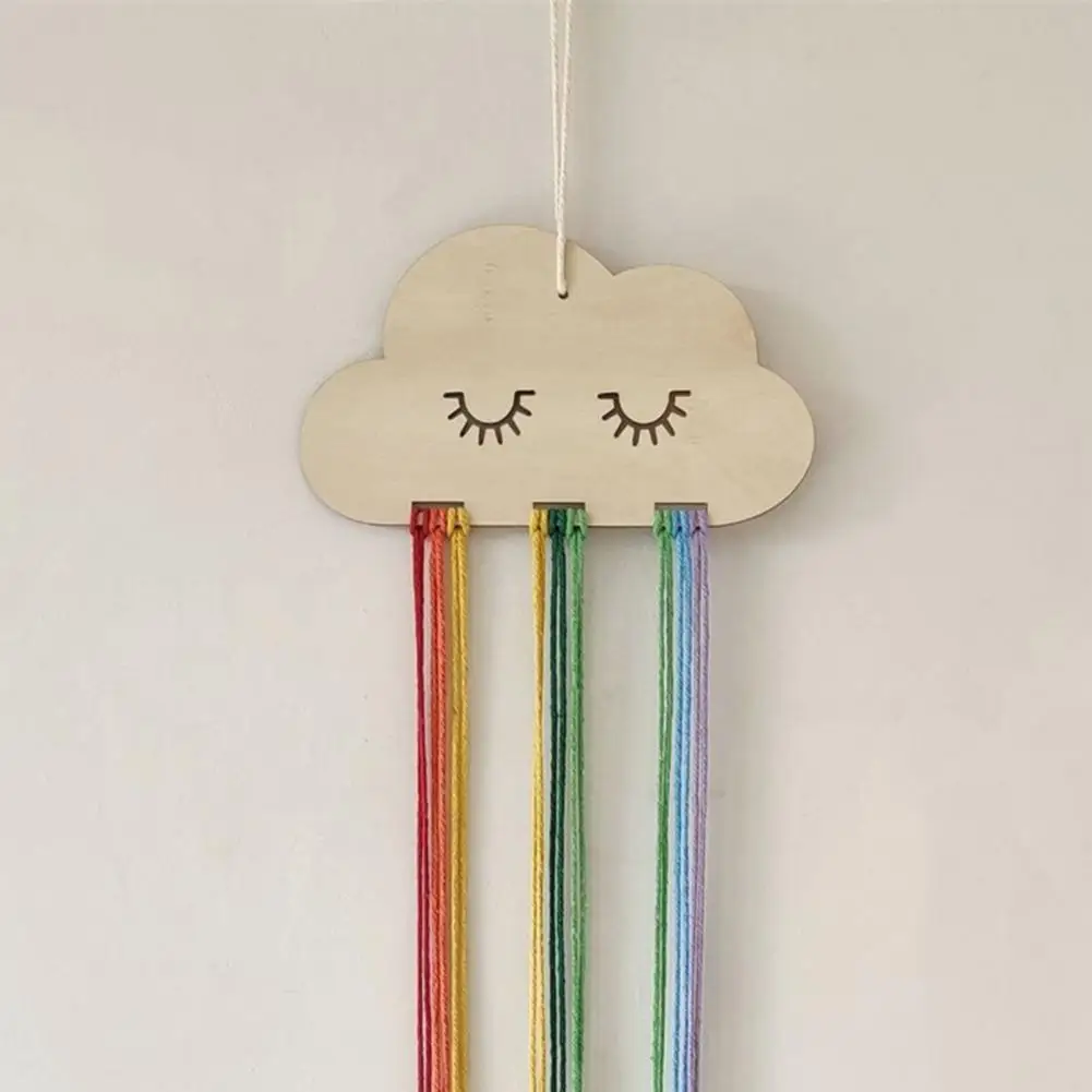 DIY Hairpin Storage Cotton Line Cloud Headband Organizer Decorative Wall Mounted Hair Clip Hanger Large Capacity Hair Bow Holder 5