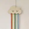 DIY Hairpin Storage Cotton Line Cloud Headband Organizer Decorative Wall Mounted Hair Clip Hanger Large Capacity Hair Bow Holder 5