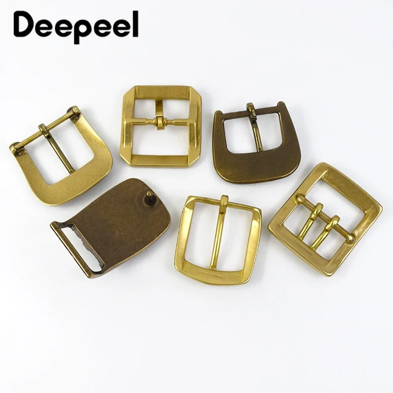 Deepeel 40mm Pure Copper Belt Buckles Head Solid Brass Pin Buckle for  38-39mm Belts Men Leather Craft Metal Jeans Accessories - AliExpress