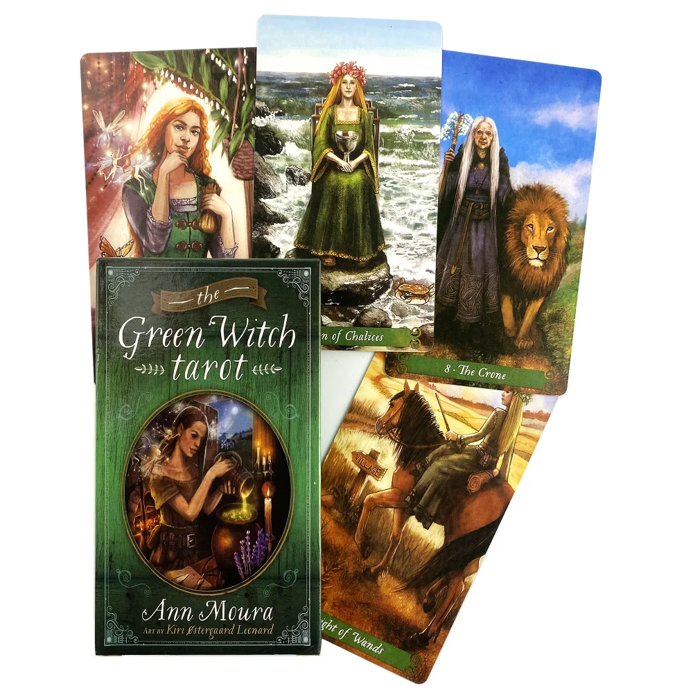 

The Green Witch Tarot Cards Magic English Vision Board Games For Fate Divination Party Playing Oracle Deck