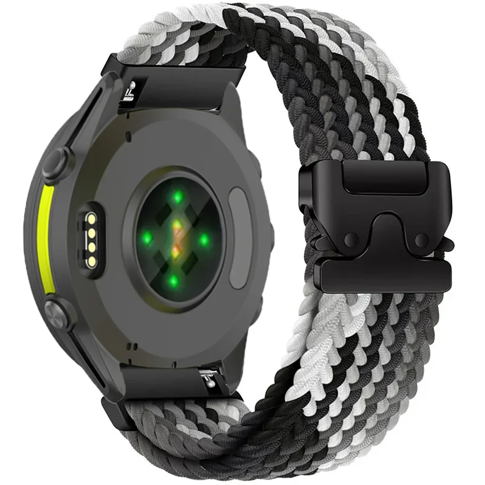 Nylon Braided Strap with Parachute Buckle Bracelet, 20mm/22mm Band