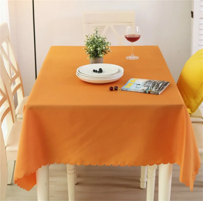 

Solid Color Wedding Birthday Party Table Cover Rectangle Desk Cloth Washable Table Cloth New