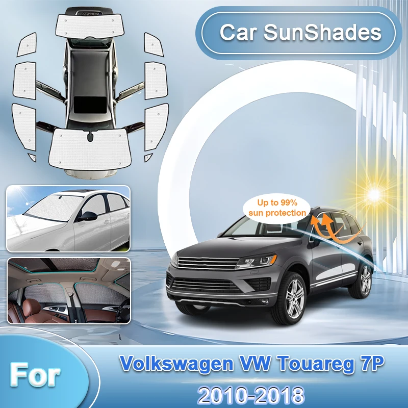 Full Coverages Sunshades For Volkswagen VW Touareg 7P 2010- 2015 Retractable Protection Sunscreen Auto Shade Tool