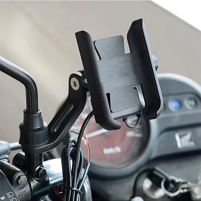 Garde-boue,Support de téléphone portable pour Honda Forza 125 250 300 350  750, accessoires de moto, support de - Mirror holder Black - Cdiscount Auto