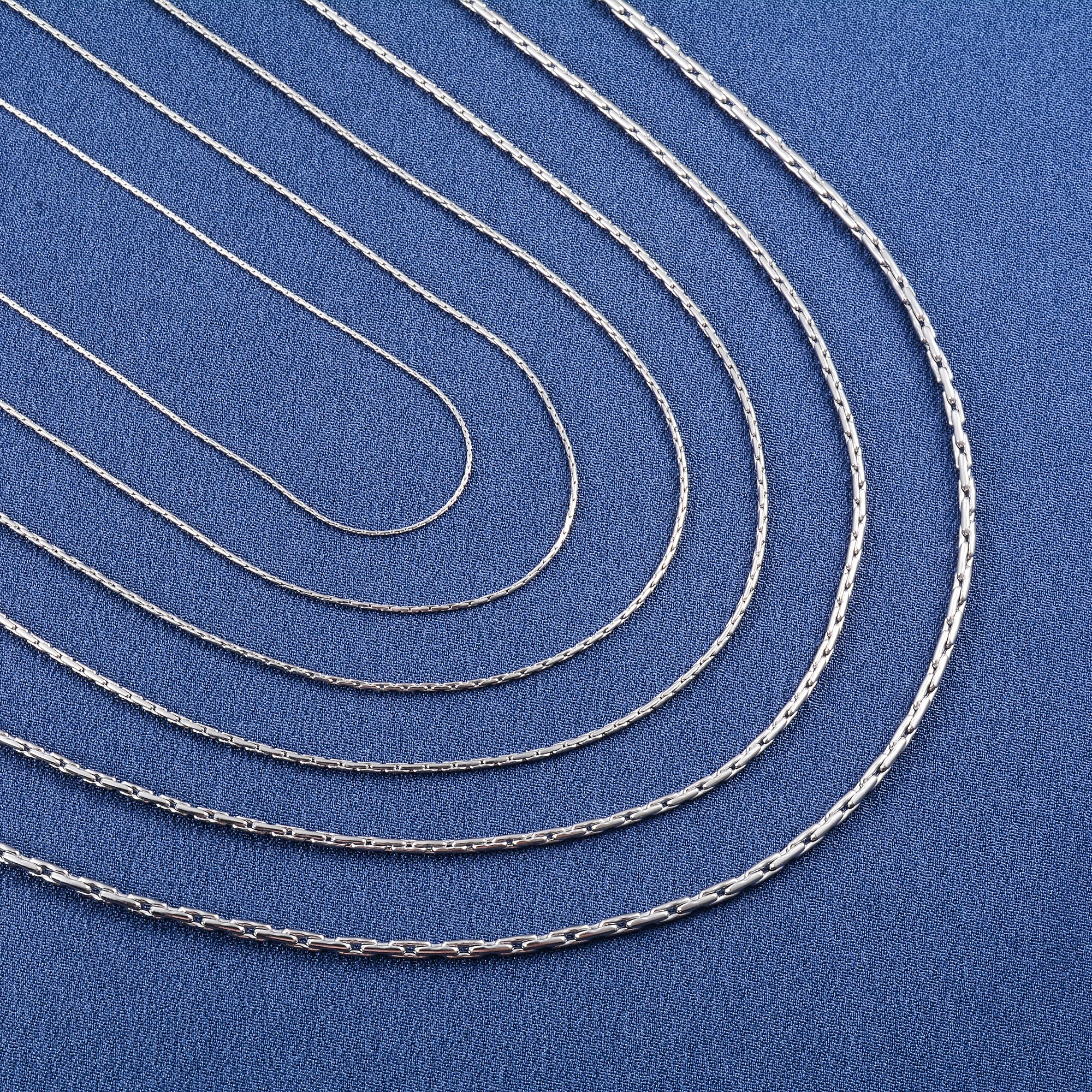 Thin Necklace Cable Chain at Neck 316l Stainless Steel for Women Men Silver Color Necklace Waterproof Jewelry Accessories_voghion.com