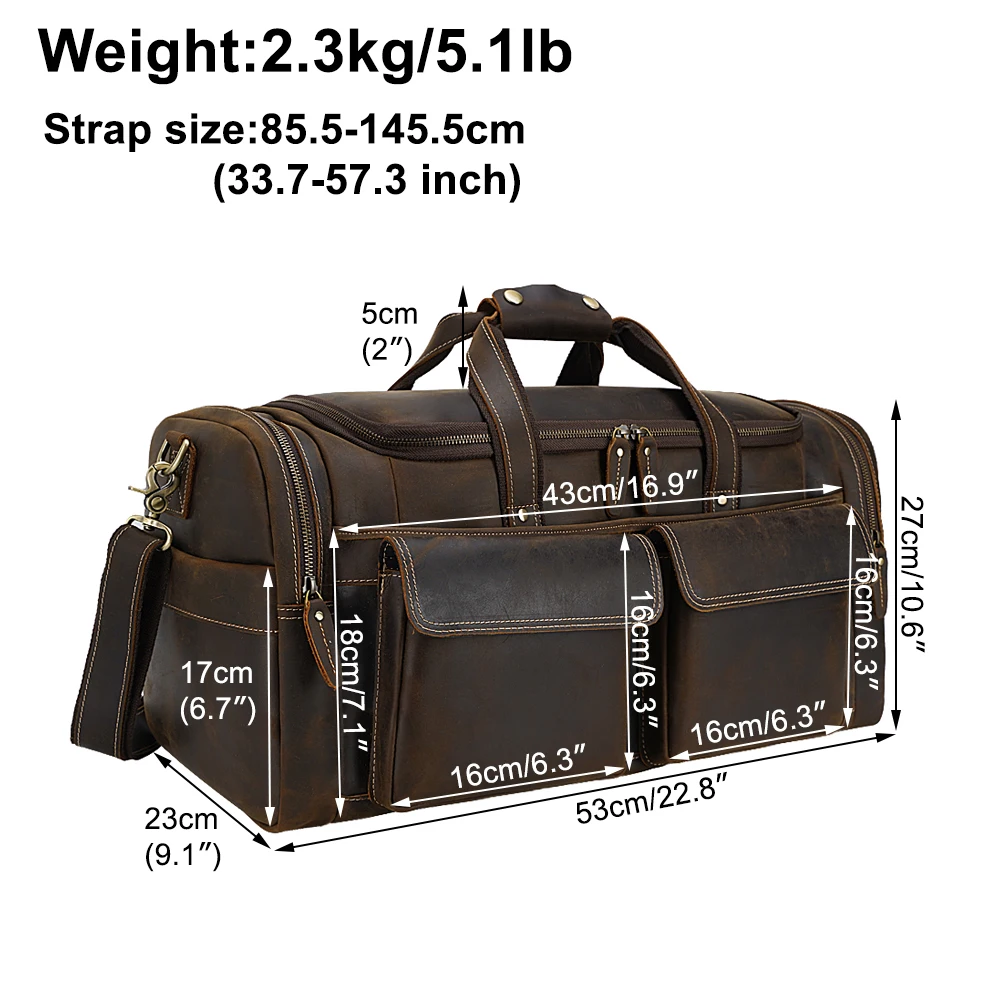 Infused Leather Porters Duffel  Mens Large Leather Duffle Bag - Men  Leather Large - Aliexpress