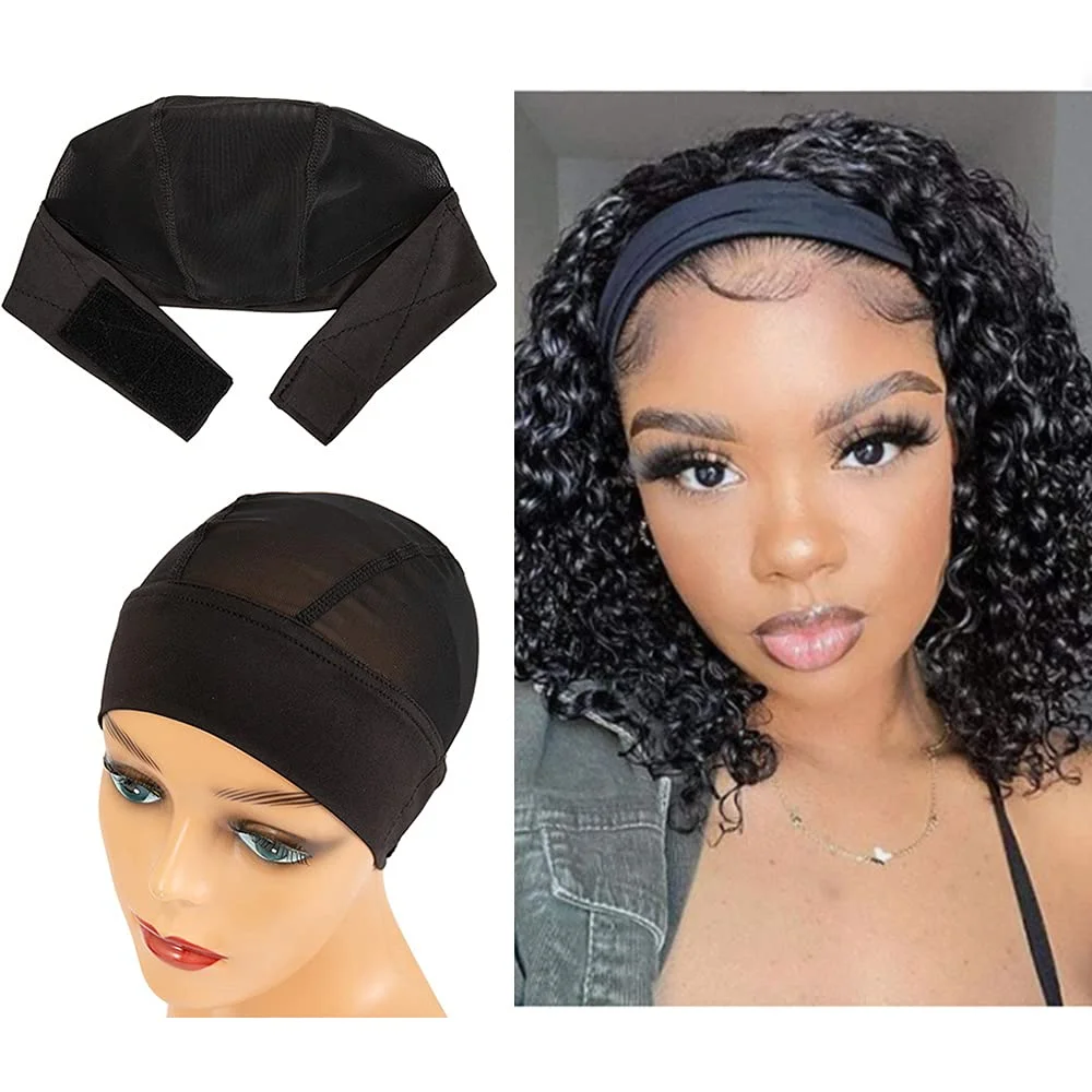 3pcs/Lot Headband Wig Cap For Wig Making Adjustable Wig Grip Cap Mesh