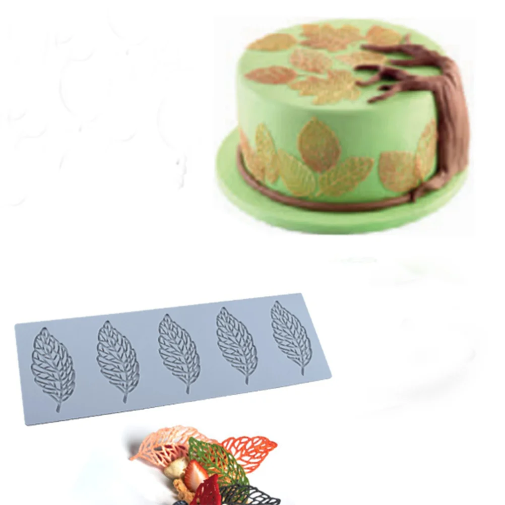 Silicone Mold Leaves Kitchen Cake Baking Tool DIY Pastry Chocolate Fondant Moulds Dessert Lace Decoration Supplies