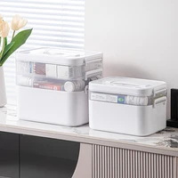 1PCS ขนาดใหญ่ความจุกล่องแบบพกพา Multi-Layer ทางการแพทย์จอแสดงผลตู้ Medical Storage Racks กล่องเก็บยา 1