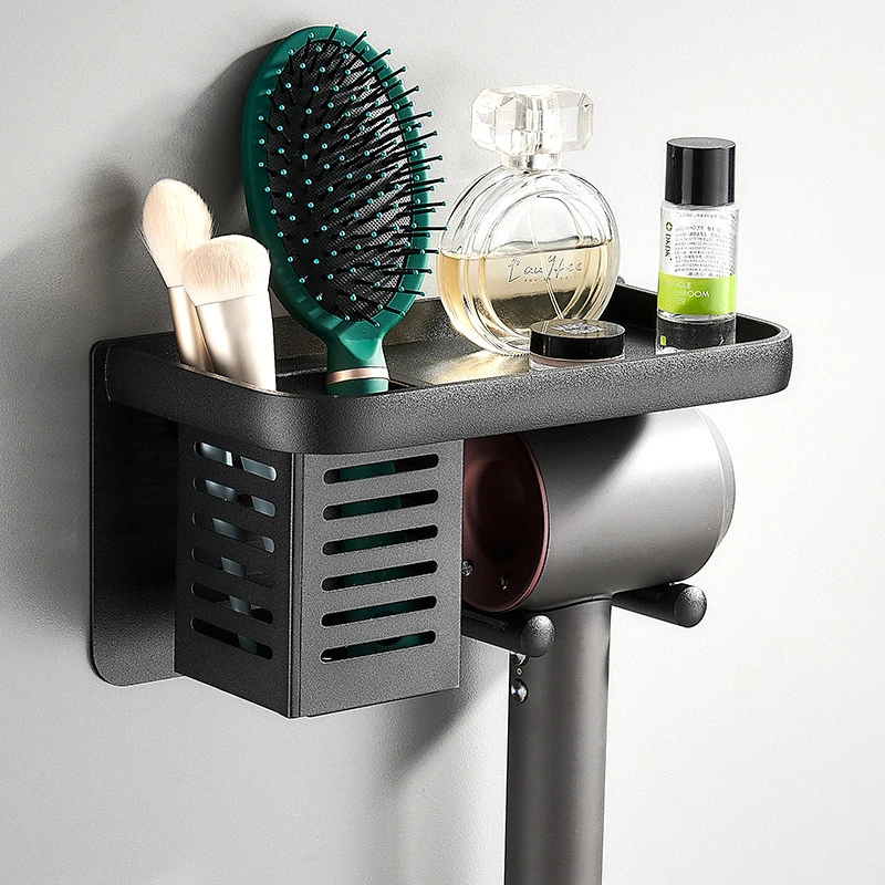 Multifunction Wall mounted Storage Drain Ventilation Cosmetic Comb Storage  Hair Dryer Holder Home Bathroom Organizer Accessories| | - AliExpress