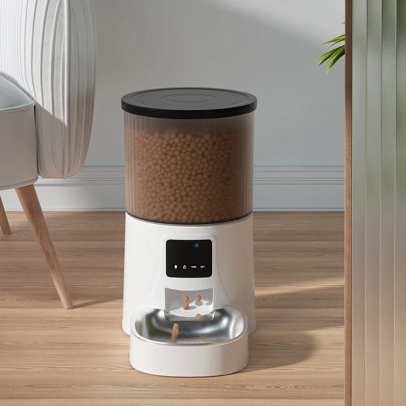 

Wireless Automatic Cat Feeder Single Meal Outdoor Snacks Riser Battery Design Cat Bowl Transparent Gatti Accessori Cat Supplies