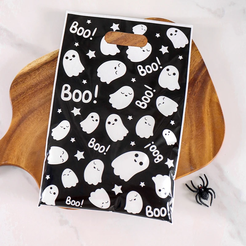 10/20/50 Stück gruselige Halloween-Süßigkeitstüten, Kürbis-Geist-Goodies, Kekse, Geschenkverpackungsbeutel, Süßes oder Saures, Halloween-Dekorationen – Detail 10