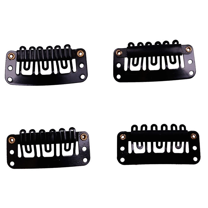 20/50Pcs U Shape Wigs Clip In Hair Extension Wig Clips for Human Hair Bangs, Snap Clips, Metal Comb, hair extension clips