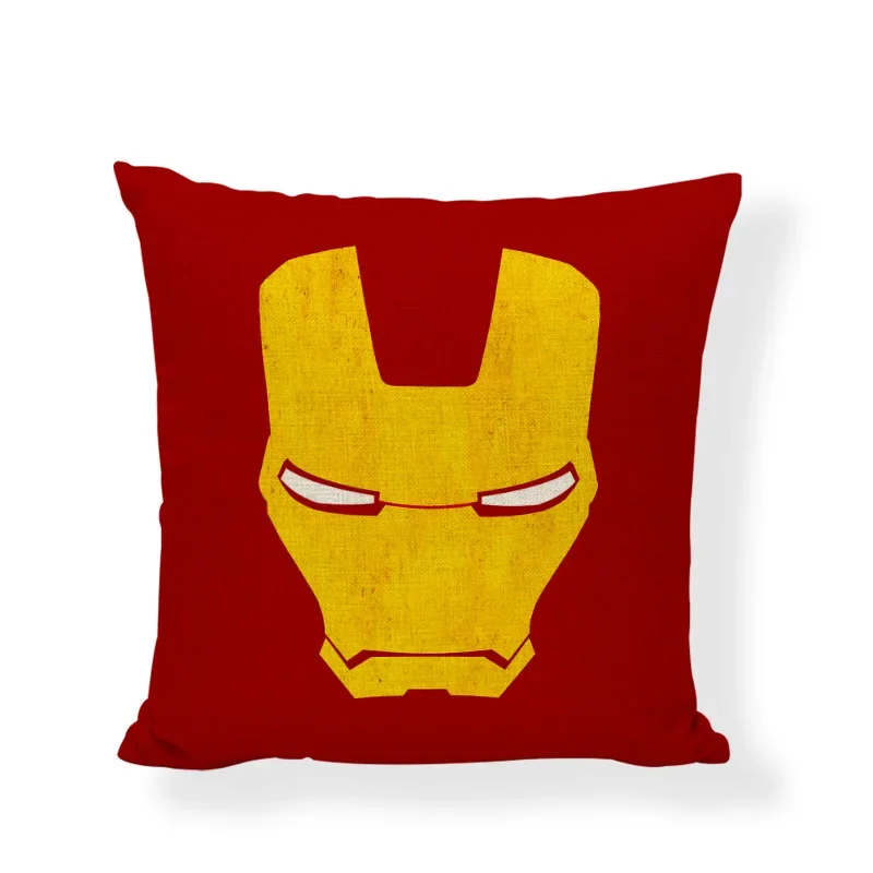 Cushion Cover Pillow Case Cover 45*45 Disney Marvel Superhero Spiderman Ironman Hulk Wolverine Captain Avengers Cars Home Indoor Silk Pillowcases
