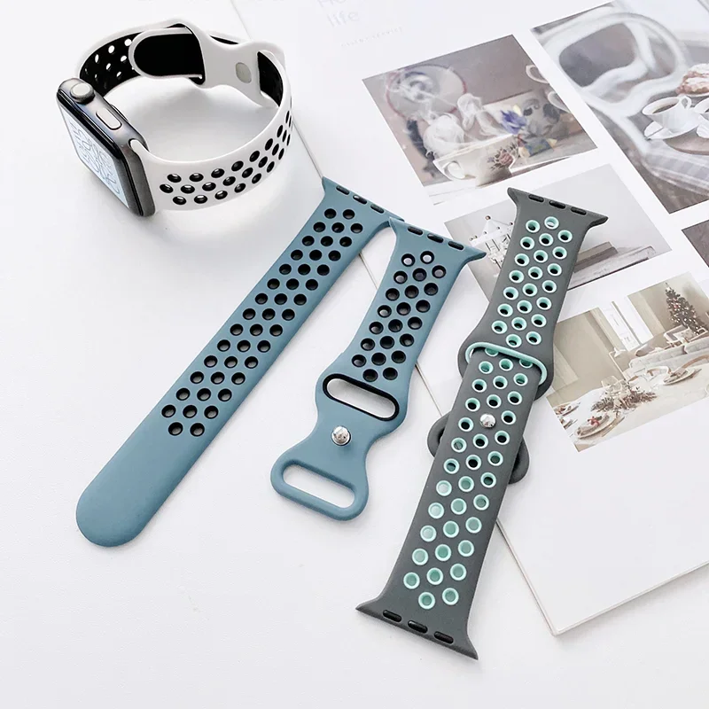 Sportarmband für Apple Watch-Armbänder 44 mm 45 mm Ultra 2 49 mm 40 mm 41 42 mm 45 44 mm Silikonarmband IWatch Serie 10 9 8 SE 7 Band – Detail 3