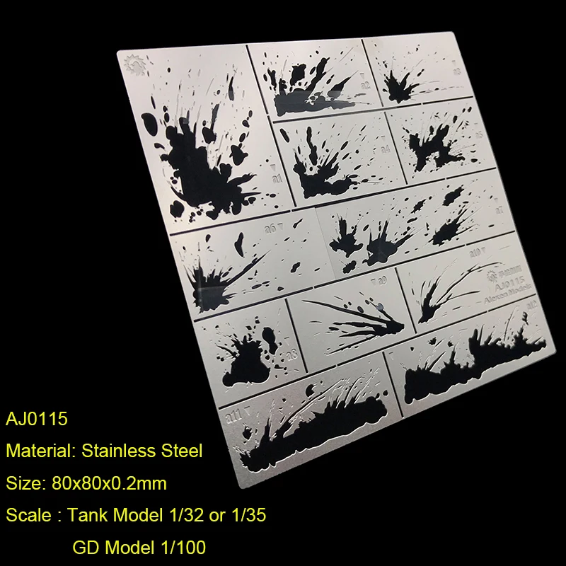 Military Tank Model Battle Damage Do Old Auxiliary Stencils Template Water Stains Scratches Paint Damage model tools