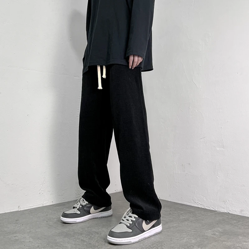 【COSYHARU】Corduroy Black & White Cotton Pants Amazon.com: Autumn Winter Corduroy Pants Men Vintage