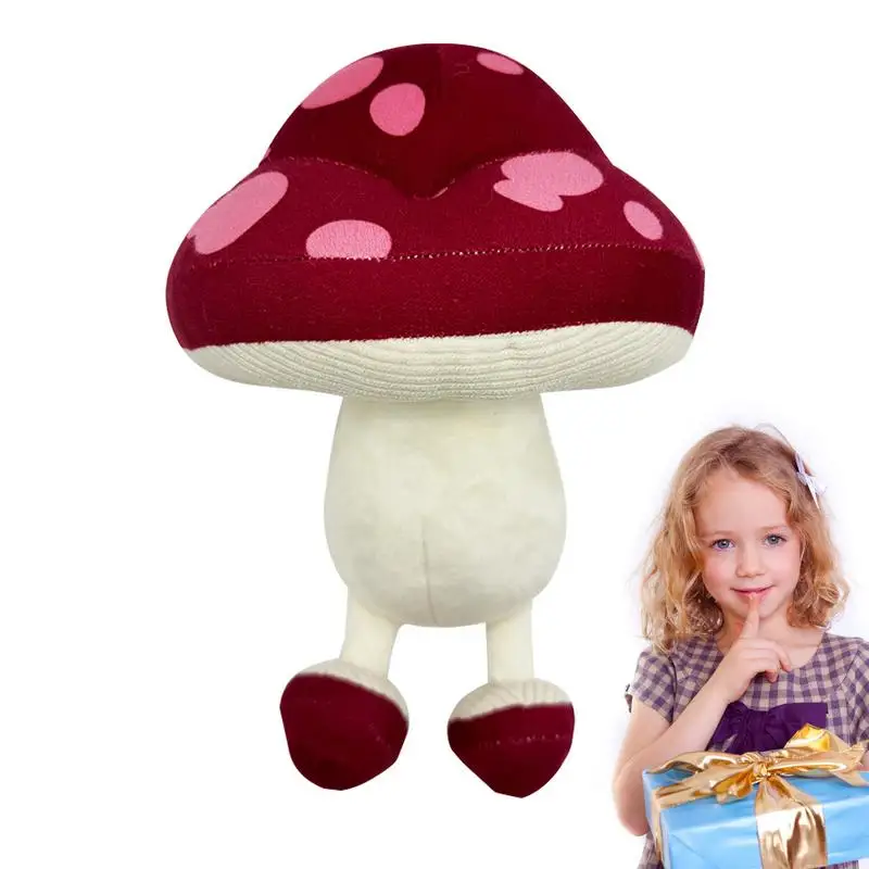 Walking Mushroom Plushie Sofa Decor Plant Plush Toy Cute Simulated Mushroom Plush Toy Creative Stuffed Doll For Kids Girls gifts listenwind newborn girls warm shoes solid color winter snow boots warm baby walking shoes for toddler infant for 1 3 years