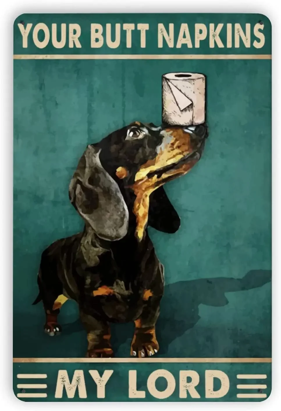 

Настенный ретро-постер в виде забавной собаки для ванной комнаты