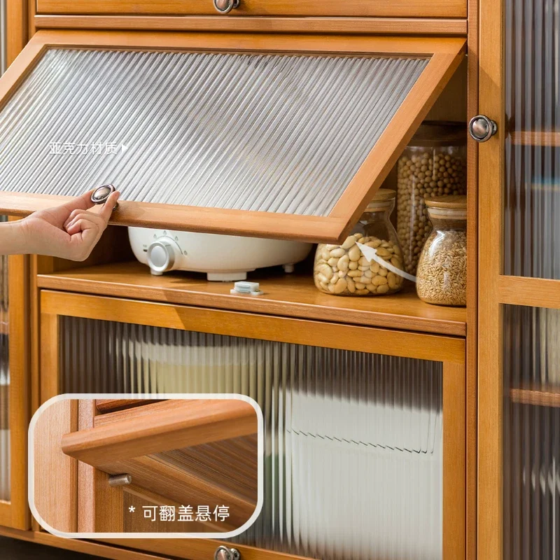 Compact Kitchen Bamboo Cabinet Kichen Set Units Furniture Cabinets Pantry Storage Hutch Alacena Cupboard Unit Metal Gabinet Sink 5