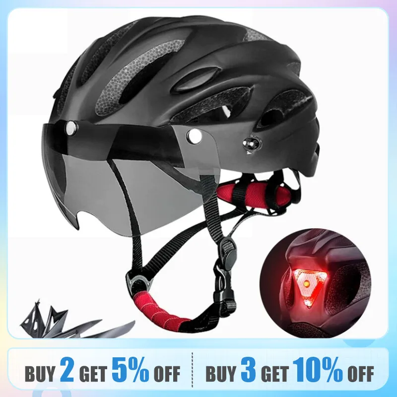 Casque de cyclisme léger route vtt VTT vélo Led casque 54