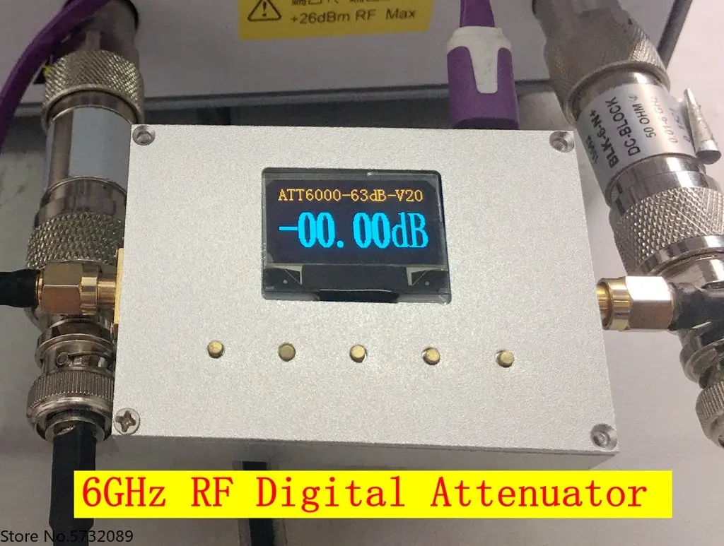 

6G digital programmable attenuator 60DB step 0.25DB OLED display CNC ATT-6000V2.0