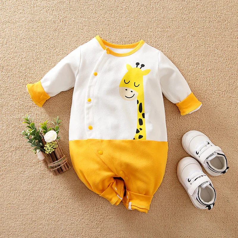 Prowow Fox Cartoon Baby Rompers 0-18M Baby Clothes For Newborns Cotton Cute Jumpsuit For Kids Boys Girls Children's Overalls Baby Bodysuits for boy Baby Rompers