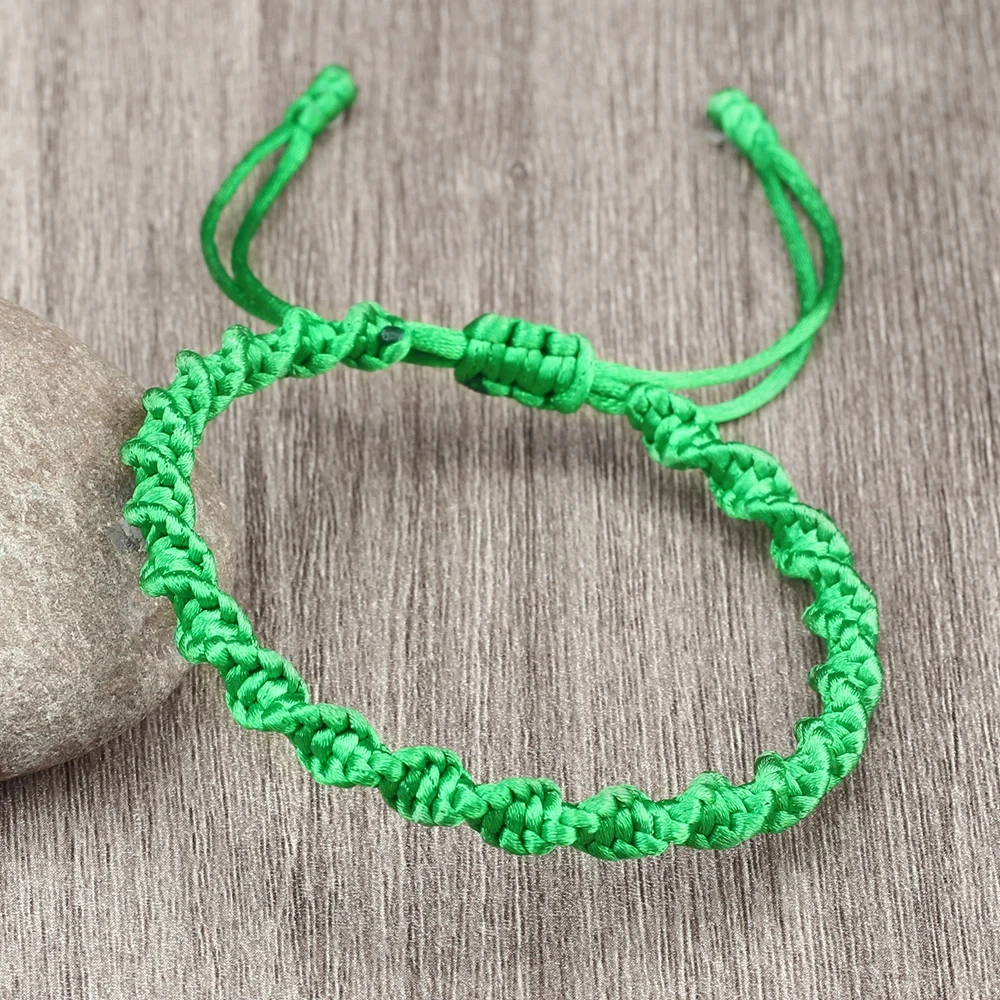 Vibrant Handmade Braided Rope Bracelets - Adjustable Lucky Bangles