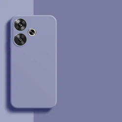 Soft Liquid Silicone Protective Phone Case for Xiaomi Poco F6 - Bumper Shield Cover (Lavender Grey)