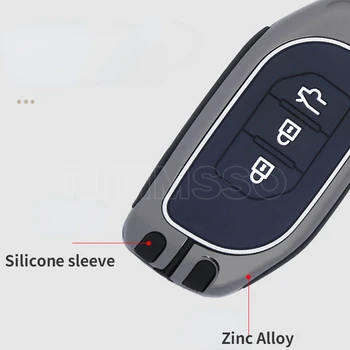 Custodia protettiva per chiave in lega di zinco per portachiavi per auto per Dongfeng Fengxing Forthing T5 EVO 2021 - Custodia protettiva per chiave in lega di zinco per portachiavi per auto per Dongfeng Fengxing