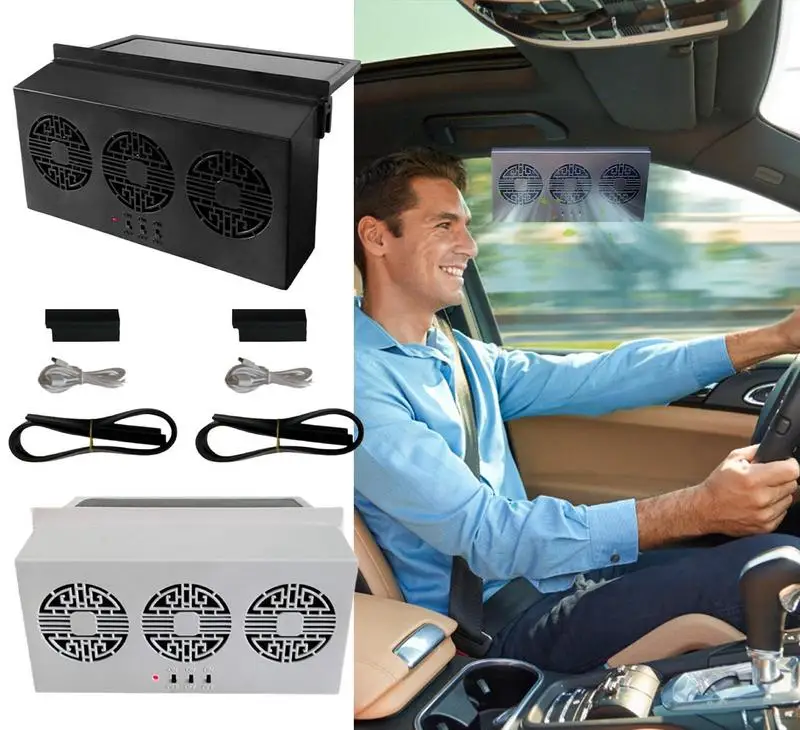 

Car Cooling Fan Solar Car Ventilation Cooling Fan Low Noise Automobile Vehicle Fan Solar Exhaust Fan Car Interior Accessories
