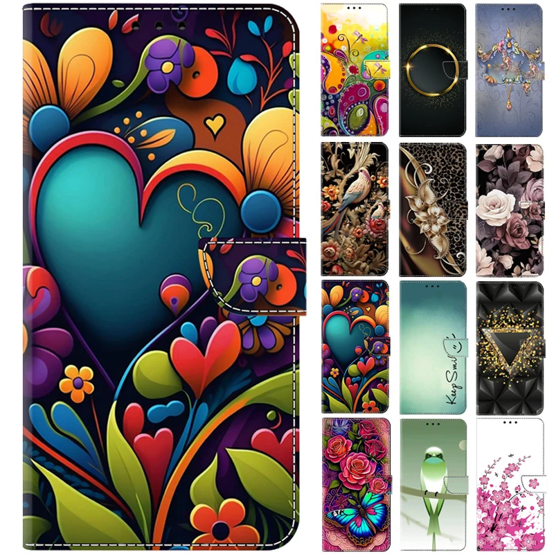 Premium Painted Wallet Leather Phone Case Cover